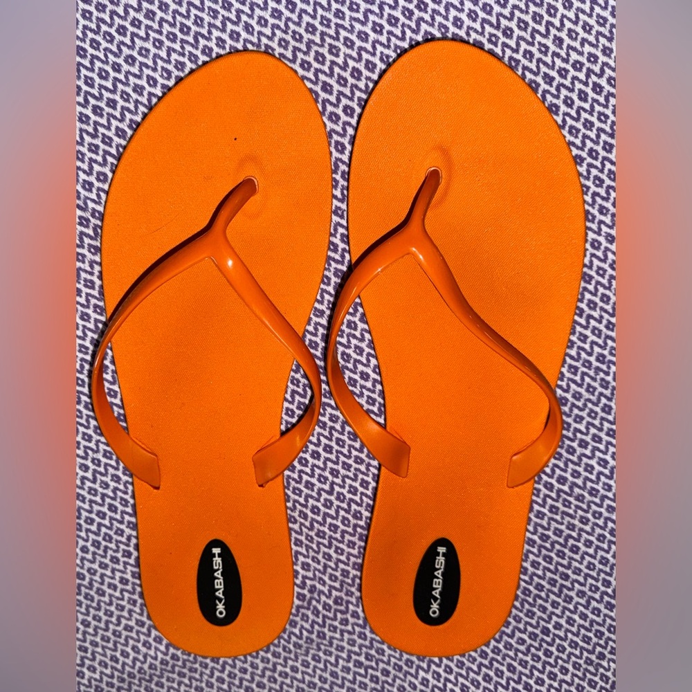Okabashi Orange Flip Flop Sandals